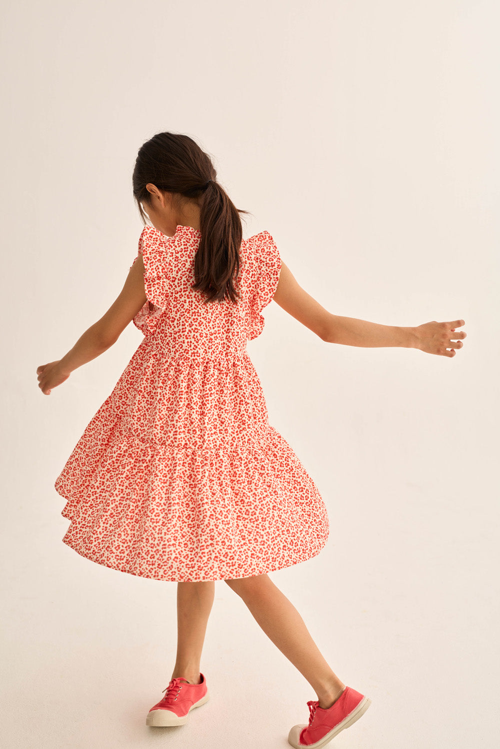 Girls' Animal Print Sleeveless Cotton Dress