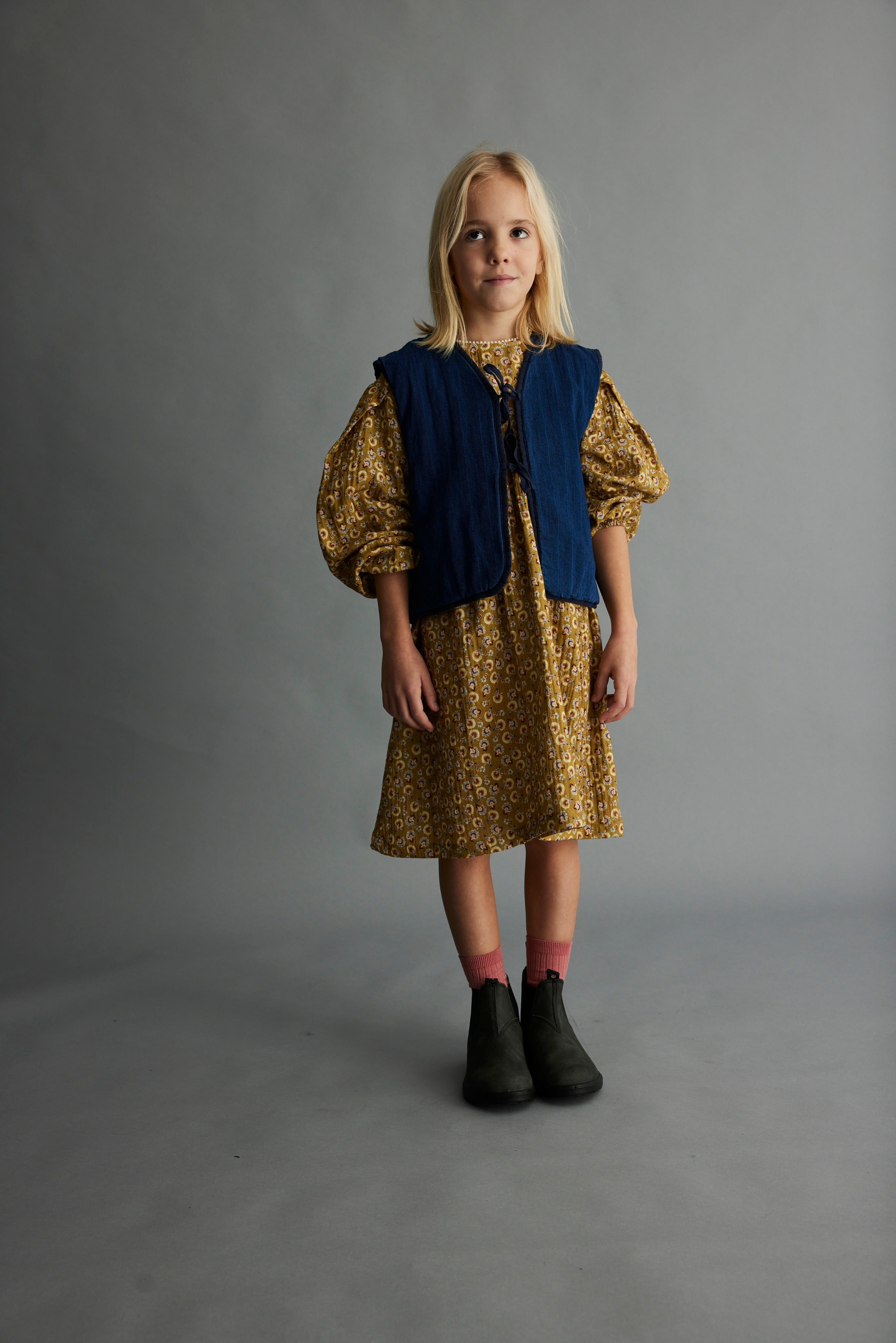 Girls Denim Vest - Cozmo Girls Denim Vest - Cozmo