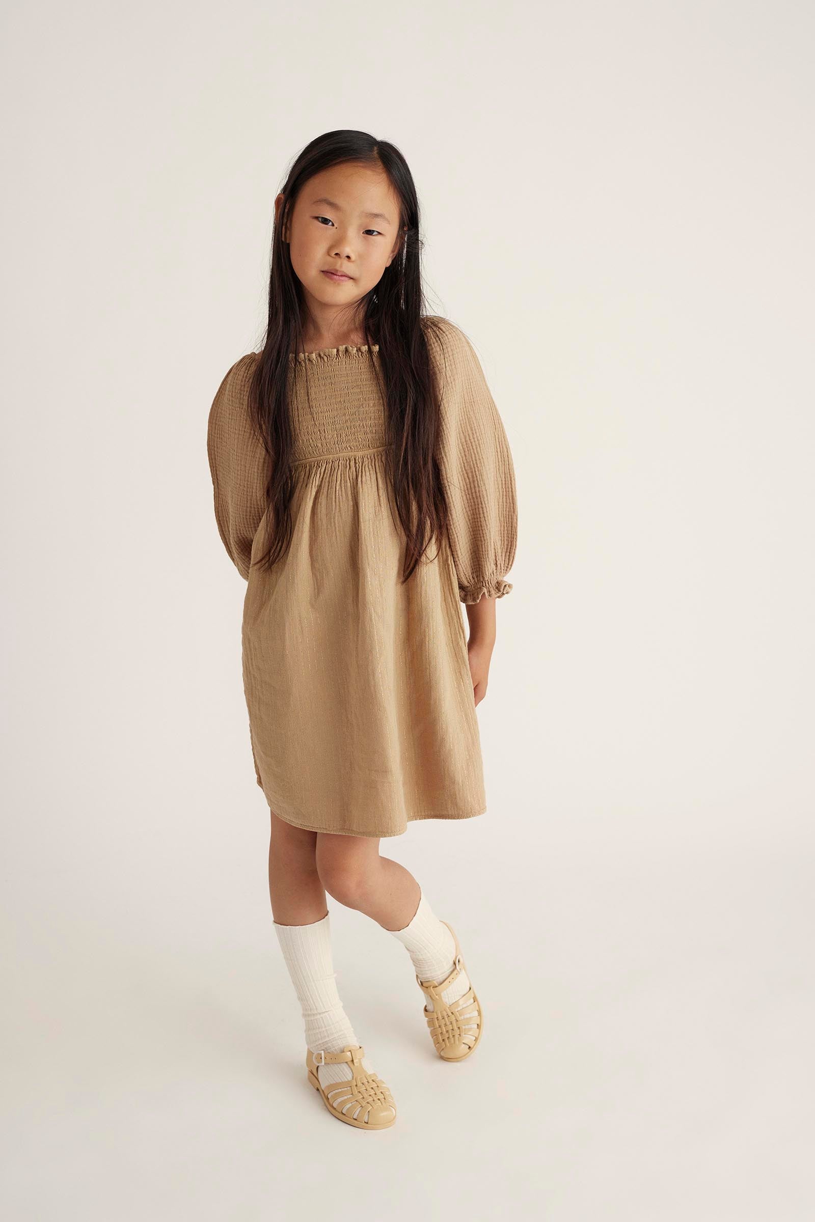 Lurex Gauze Dress for Girls - Cozmo Lurex Gauze Dress for Girls - Cozmo