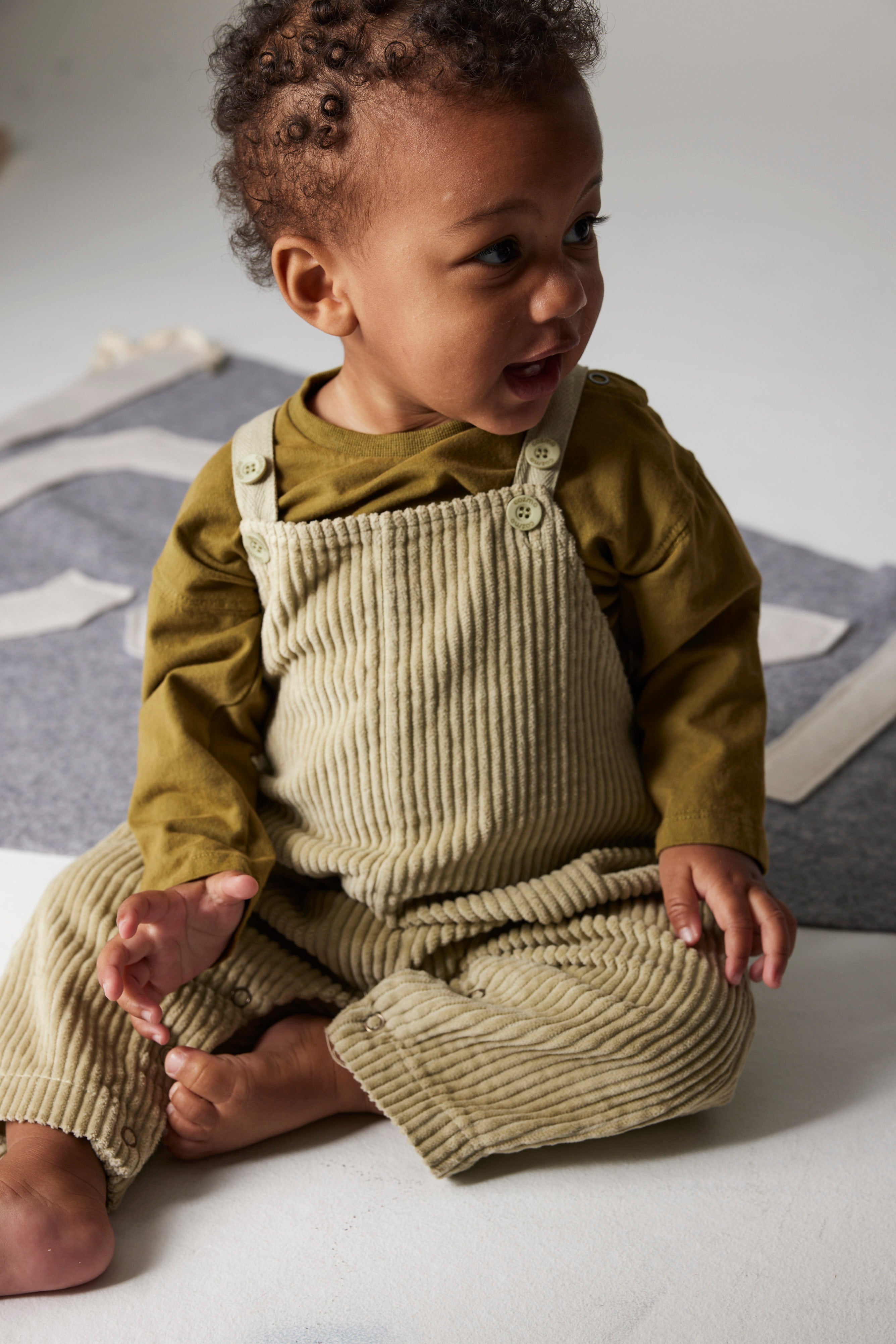 Corduroy Baby Boy Overalls Cozmo - Main Image
