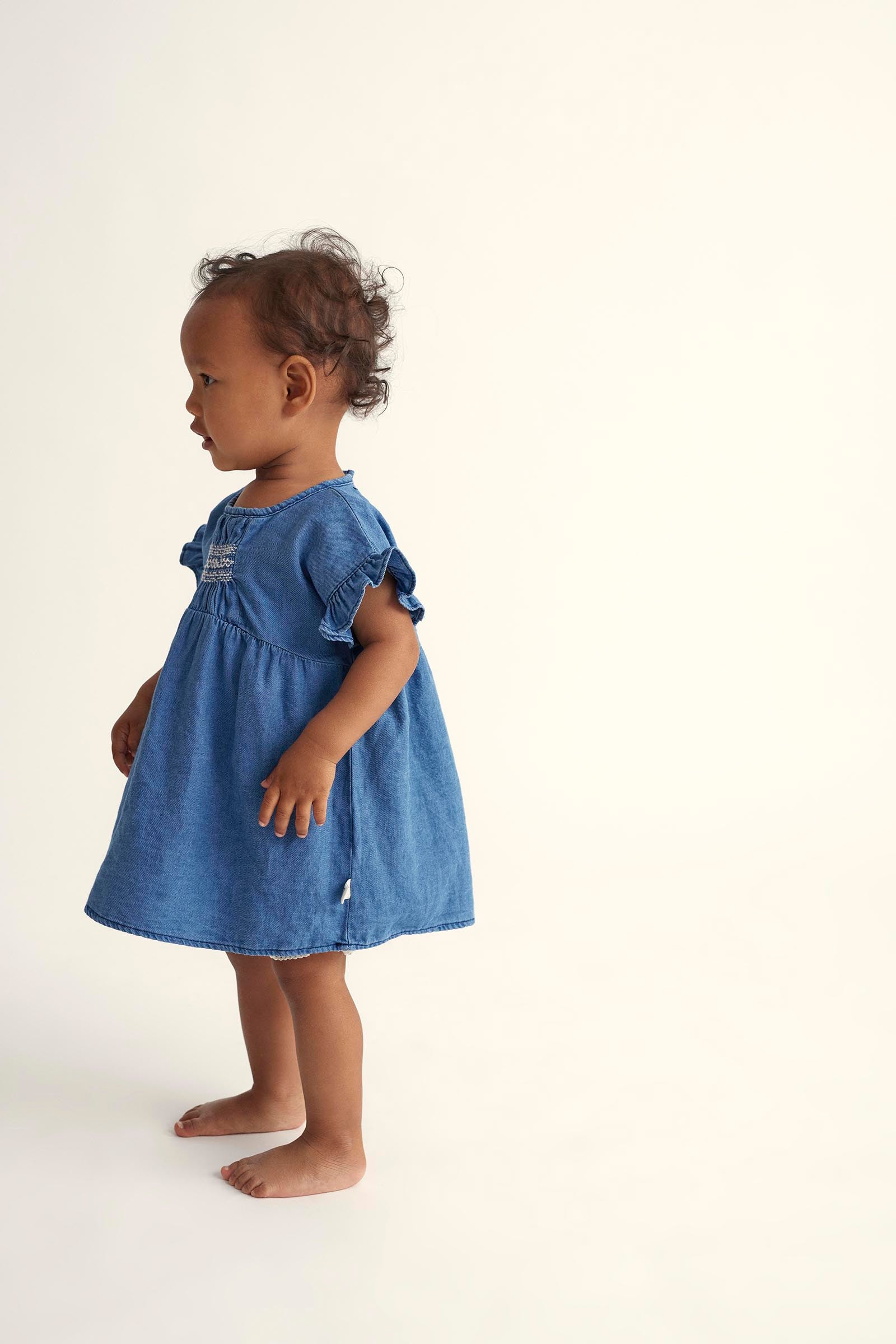 Baby Girl Denim Dress - Cozmo Baby Girl Denim Dress - Cozmo
