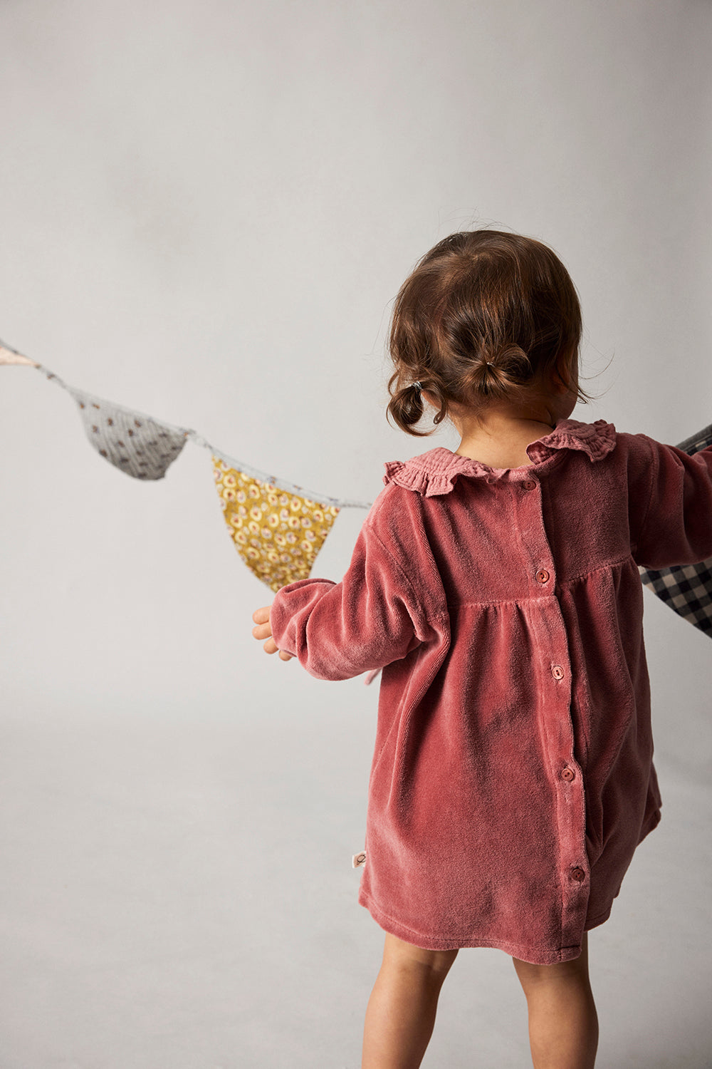 Organic Velour Baby Dress - Cozmo Organic Velour Baby Dress - Cozmo