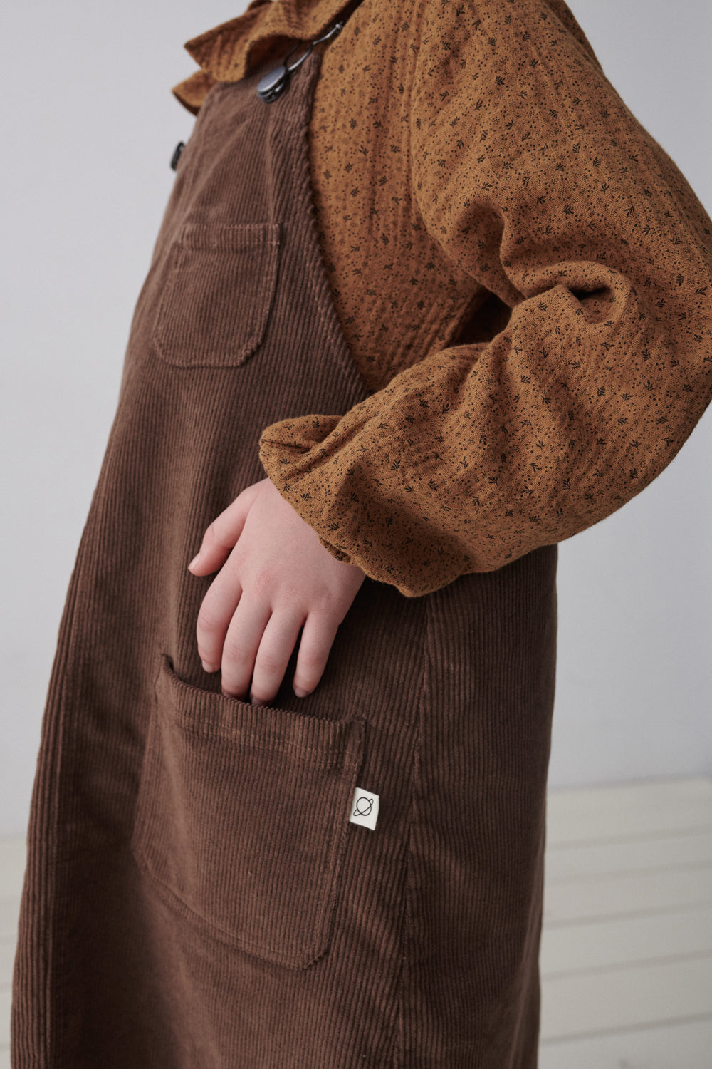 Corduroy pinafore dress