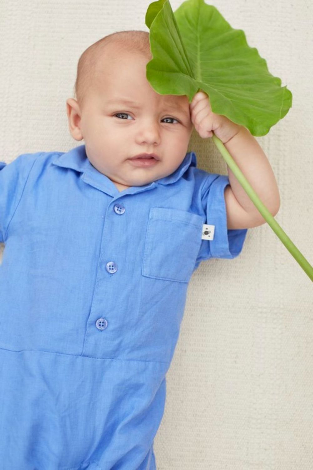 Linen cotton baby jumpsuit My Little Cozmo - Main Image